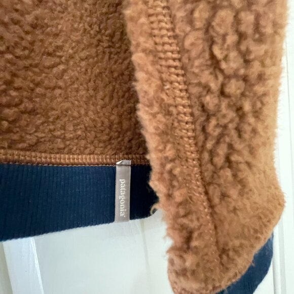 NEW Patagonia Women's Shearling Fleece Crew Top Sweatshirt Size XL Brown NWT - Picture 6 of 10